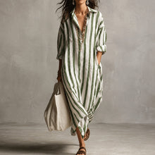Elysia - Lockeres Langarm-Hemdkleid – Grün