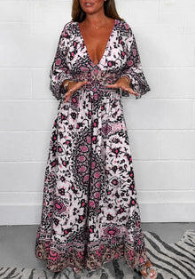 Rosanna - Luftiger gemusterter Overall – Rosa