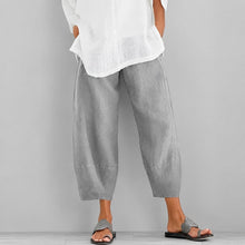 Alethea - Bequeme, locker geschnittene Sommerhose – Grau