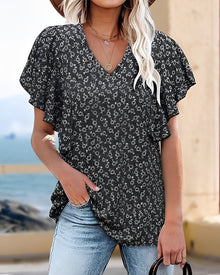 Vendee - Elegante Bluse mit Raffungen – Schwarz