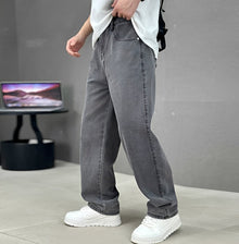 Garza - Lässige Gerade Jeans – Grau