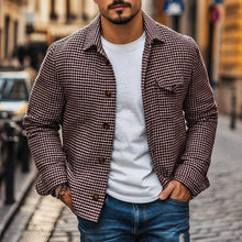 Andrew - Retro Einreihiges Hemdjacke – Braun