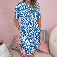Emelia - Stilvolles Kleid mit V-Ausschnitt – Blau
