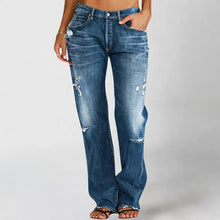 Stacey - Stilvolle Weitbein-Jeans – Dunkelblau