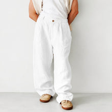 Hashim - Bequeme Weite Plissierte Hose – Weiß