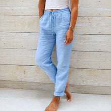 Dyan - Damenhose mit Zugband für einen lässigen Stil – Blau