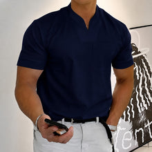 Jason - Herren-Trainingsshirt mit kurzen Ärmeln – Marineblau