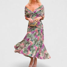 Bernice - Elegantes Gerafftes Maxikleid – Rosa