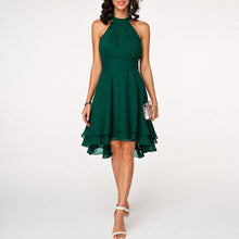 Kristina - Elegantes Kurzes Neckholderkleid – Grün