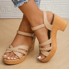Ffion - Stilvolle Chunky Sandalen – Khaki