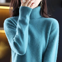 Letizia - Stilvoller Rollkragenpullover – Marineblau