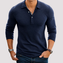 Jack - Lässiges Langarm-Polohemd – Blau