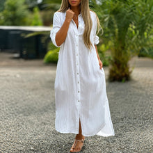Sharon - Lässiges Weites Kleid – Weiß