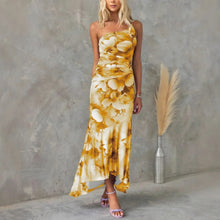 Tiffany - Geblümtes Midikleid – Gelb