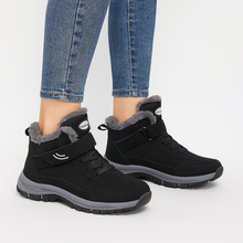 Ivy | Plüschgefütterte Winter-High-Top-Schneesneaker für Damen – Schwarz