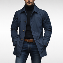 Ute | Damen Eleganter Trenchcoat – Klassischer Trench Coat Damen – Dunkelblau