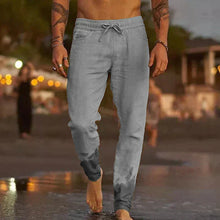 Leinen Strandhose – Grau