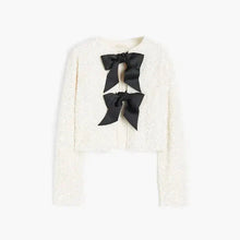 Glamouröse Damen-Paillettenjacke mit Glitzereffekt – Weiß