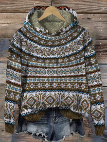 Damen Norweger-Pullover - Warm und Traditionell – Braun