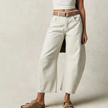 Damen Retro Jeanshose - Lässiger Schnitt – Weiß