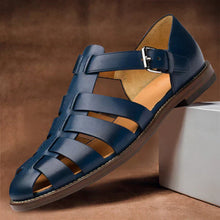 Marco | Leder Sandalen – Marineblau