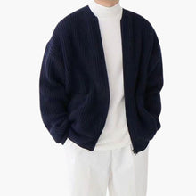 Daniel | Trendige Strickjacke – Dunkelblau