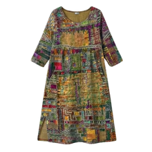 Damen Midi Kleid mit Taschen – Hellgrün