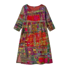 Damen Midi Kleid mit Taschen – Rot
