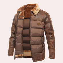 Hochwertige, kuschelige Winterjacke für Herren – Dunkelbraun
