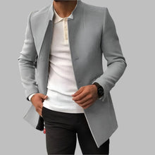 Moderner minimalistischer Herrenmantel – Grau