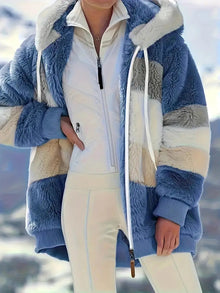 Kapuzenjacke In Midlänge - Theresa – Blau