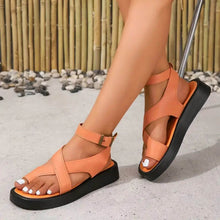 Karin | Damen Orthopädische Zehensteg Sandalen Komfort – Orange