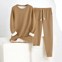 Loungewear-Set | Weite Hose & Langarm-Top | Eleganter Komfort – Khaki