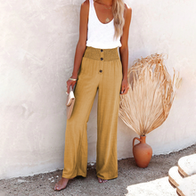 Julia | Damen Bequeme High-Waist Hosen mit weitem Bein – Khaki