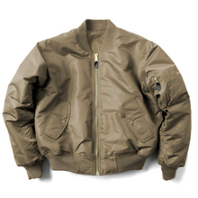 Damen Gerippter Kragen Reißverschluss Bomberjacke – Khaki