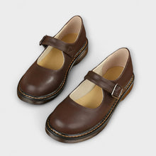 Klassischer Mary-Jane-Flachschuh - Kira – Braun