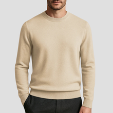 Klassischer Rundkragen-Pullover - Ludwig – Khaki