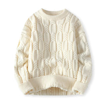 Klassischer Strickpullover für Stil und Wärme – Weiß