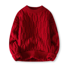 Klassischer Strickpullover für Stil und Wärme – Rot