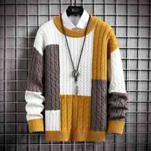 Klassischer Strickpullover mit Elegantem Rundhalsausschnitt – Gelb
