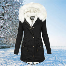 VICTORIA  - Winter Fellfutter Parka Jacke  Für Frauen – Schwarz