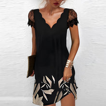 Kristine - Elegantes Midi-Kleid mit V-Ausschnitt – Blatt