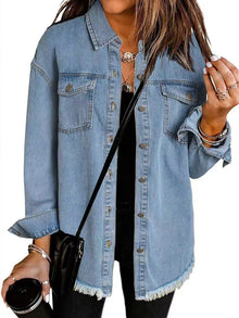 Enass - Jeans Jacke Mit Knopf – Blau