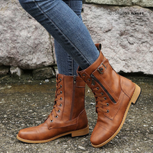 Greta | Damen Orthopädische Winterstiefel mit Schnürung – Braun