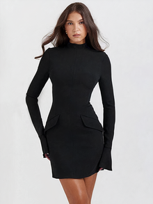 Elegantes Mini-Kleid im Regular Fit mit Spaghetti-Trägern – vielseitiges Sommerstyle – Schwarz