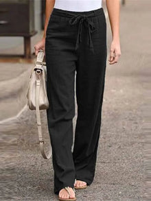 Cecilia - Damen Leinenhose – Schwarz