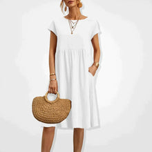 Anabella - Bequemes Sommerkleid mit Taschen – Weiß
