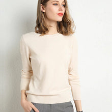 Langarm-Pullover Mit Rundhalsausschnitt - Katrin – Beige