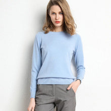 Langarm-Pullover Mit Rundhalsausschnitt - Katrin – Hellblau