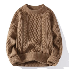 Langarm-Zopfmuster-Pullover - David – Braun